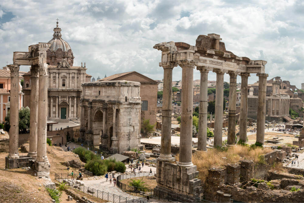 Der Palatin (Mons Palatinus) im Forum Romanum.